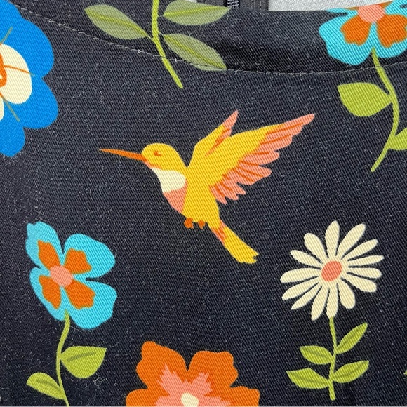 Princess Highway 16 Modcloth Midi Dress Visited By Hummingbirds - Picture 9 of 16